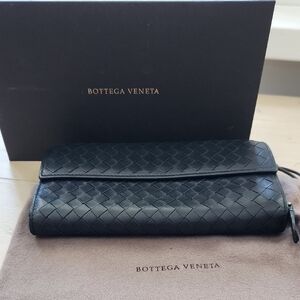 Bottega Veneta Black Intrecciato Wallet